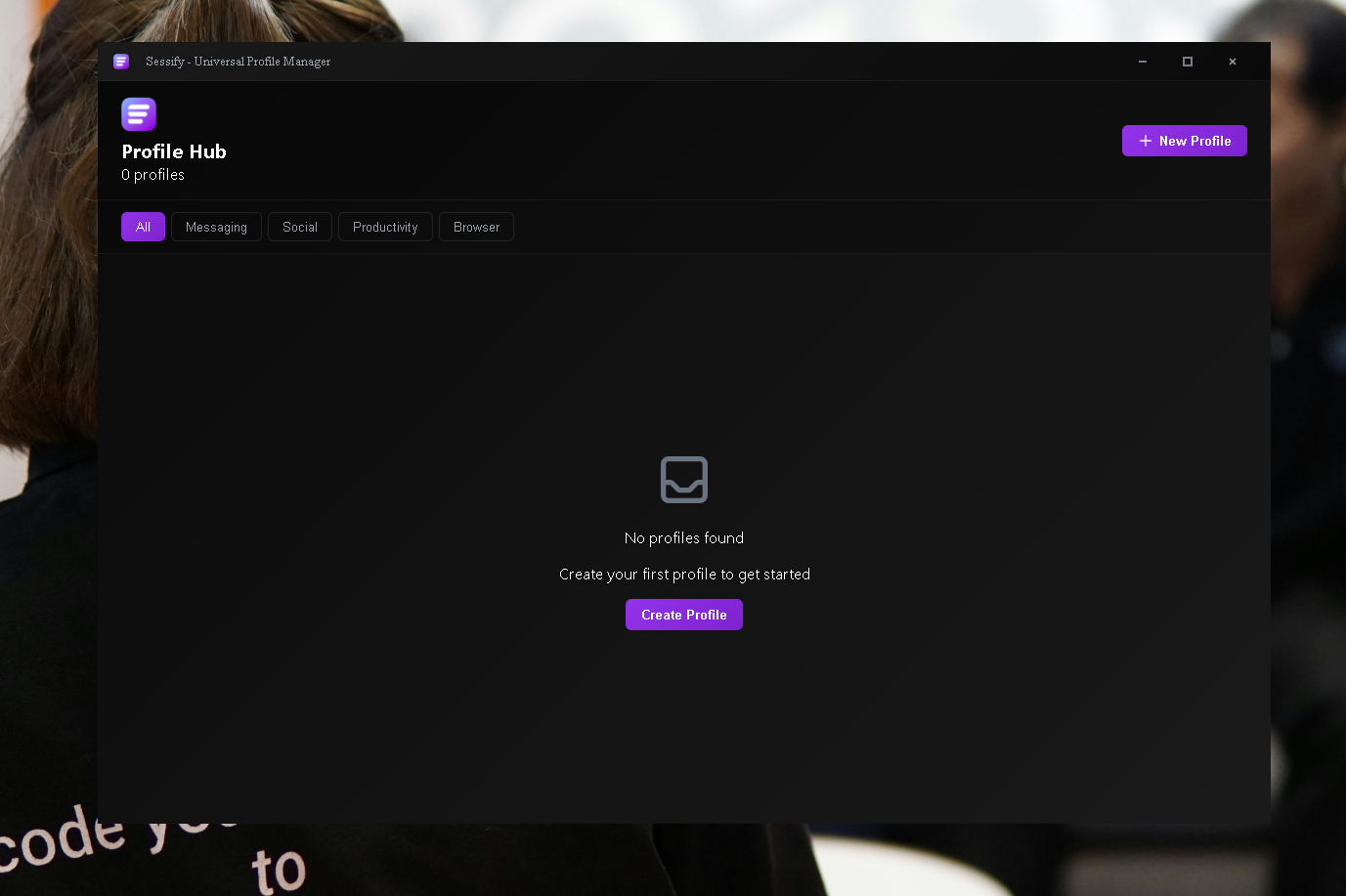 First Profile Screen